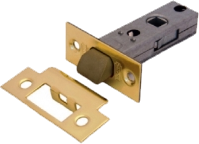 Защелка PALIDORE дверная межкомнатная с ПЛАСТИКОВЫМ ЯЗЫЧКОМ, 6-45 PB (nylon latch) золото