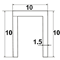 Нижняя направляющая 1м 10х10мм  MORELLI TRACK-B 10x10x10 1M