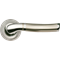 Ручка дверная на круглой розетке MORELLI MH-04 SN/CP белый никель/полированный хром