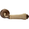 Ручка дверная на круглой розетке MORELLI  MH-41-CLASSIC OMB/CH/старая мат.бронза/шампань