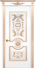 Дверь межкомнатная АЭЛИТА ANTIQUE Флора ДГ патина