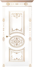 Дверь межкомнатная АЭЛИТА ANTIQUE Барокко ДГ патина