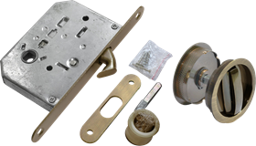 Комплект для раздвижных дверей (ручки, сантехническая защелка) MORELLI MHS-1 WC AB бронза