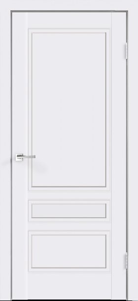 Дверь межкомнатная Velldoris SCANDI 3Р БЕЛАЯ Эмаль, RAL 9003 с врезкой под замок Morelli 1895Р SN