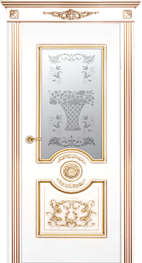 Дверь межкомнатная АЭЛИТА ANTIQUE Флора ДО патина